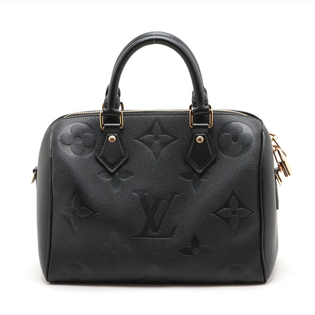 Louis Vuitton Noir Monogram Empreinte Leather Speedy Bandouliere 25 [Clearance Sale]