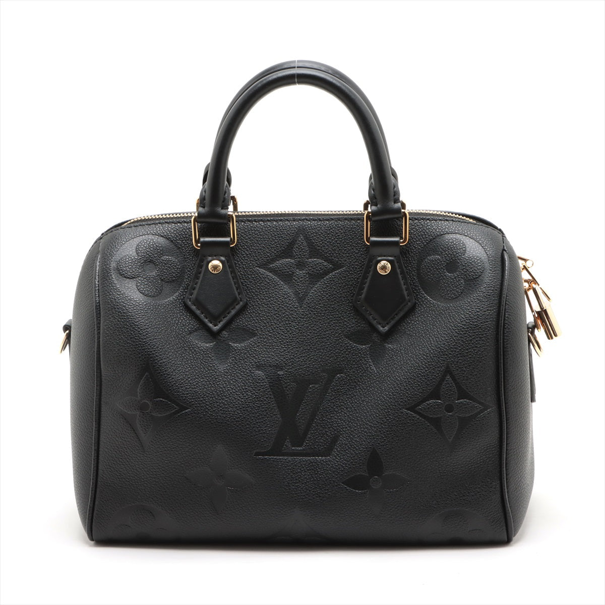 Louis Vuitton Noir Monogram Empreinte Leather Speedy Bandouliere 25 [Clearance Sale]
