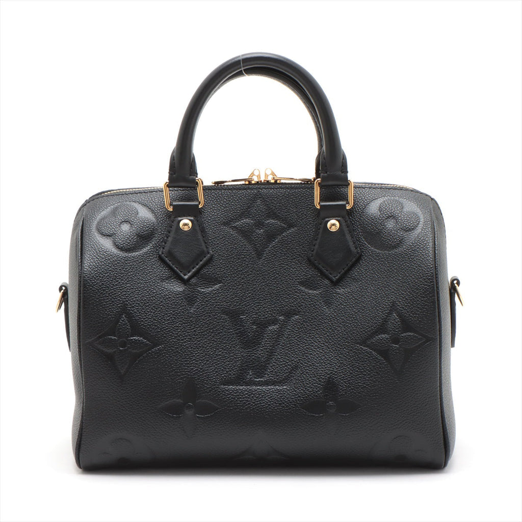 Louis Vuitton Noir Monogram Empreinte Leather Speedy Bandouliere 25 [Clearance Sale]
