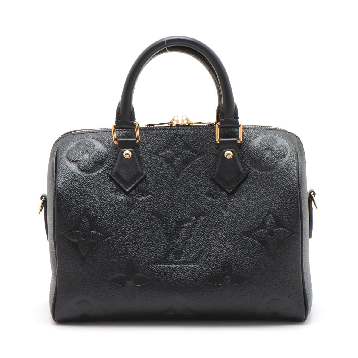 Louis Vuitton Noir Monogram Empreinte Leather Speedy Bandouliere 25 [Clearance Sale]