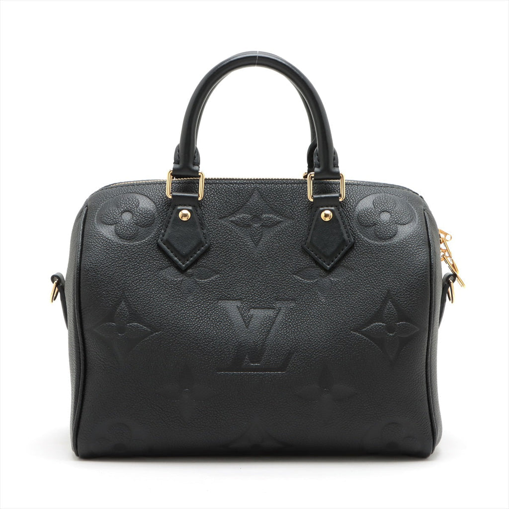 Louis Vuitton Noir Monogram Empreinte Leather Speedy Bandouliere 25 [Clearance Sale]