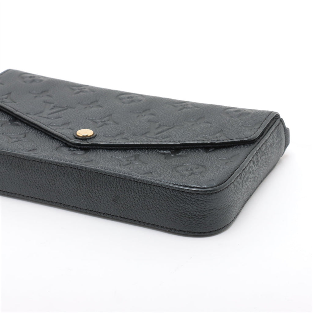 Louis Vuitton Noir Monogram Empreinte Leather Felicie Pochette [Clearance Sale]