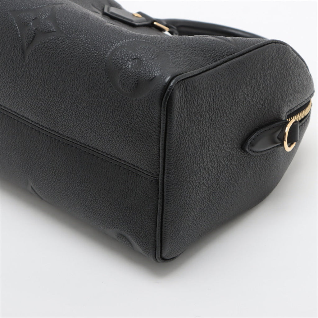 Louis Vuitton Noir Monogram Empreinte Leather Speedy Bandouliere 25 [Clearance Sale]