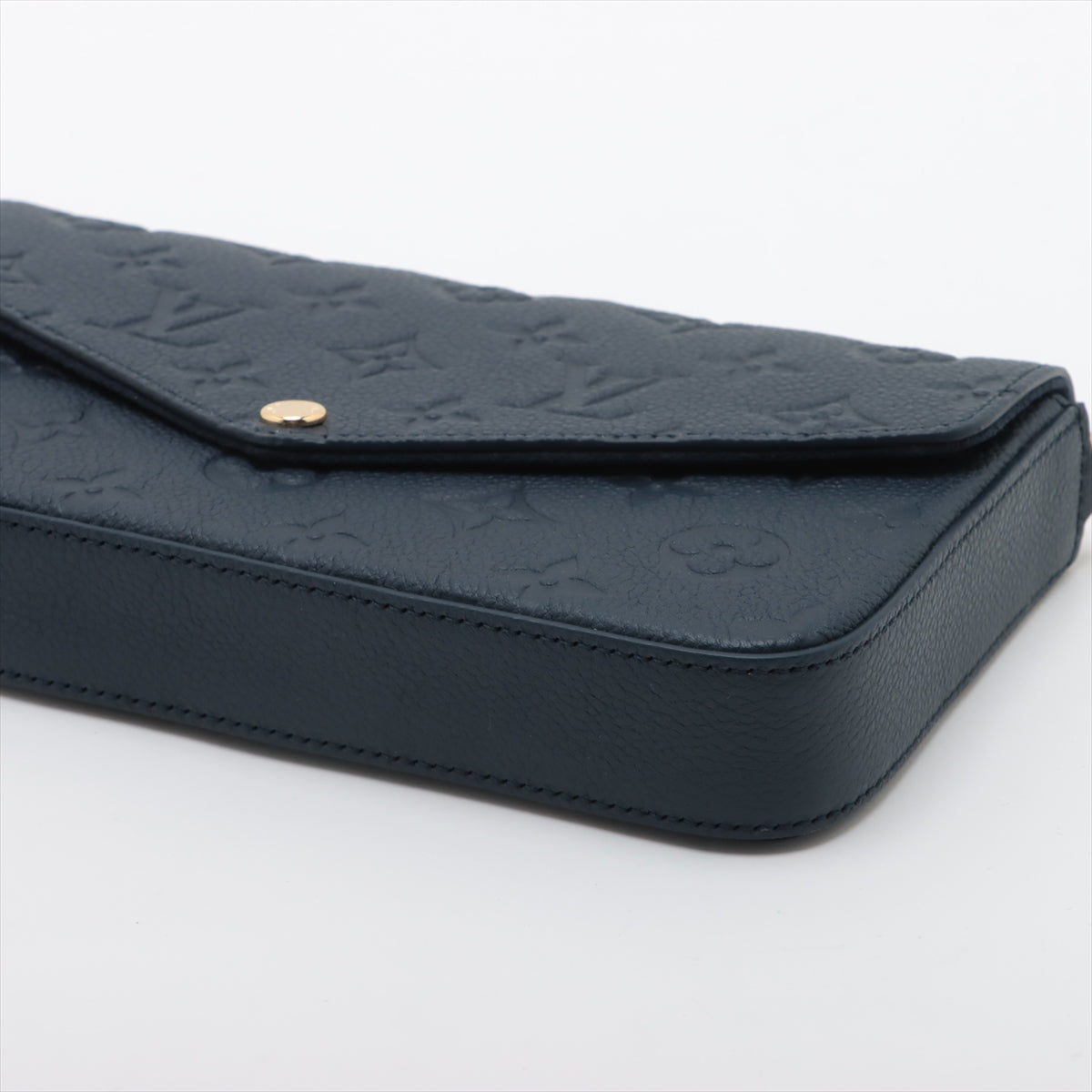 Louis Vuitton Navy Monogram Empreinte Leather Felicie Pochette [Clearance Sale]