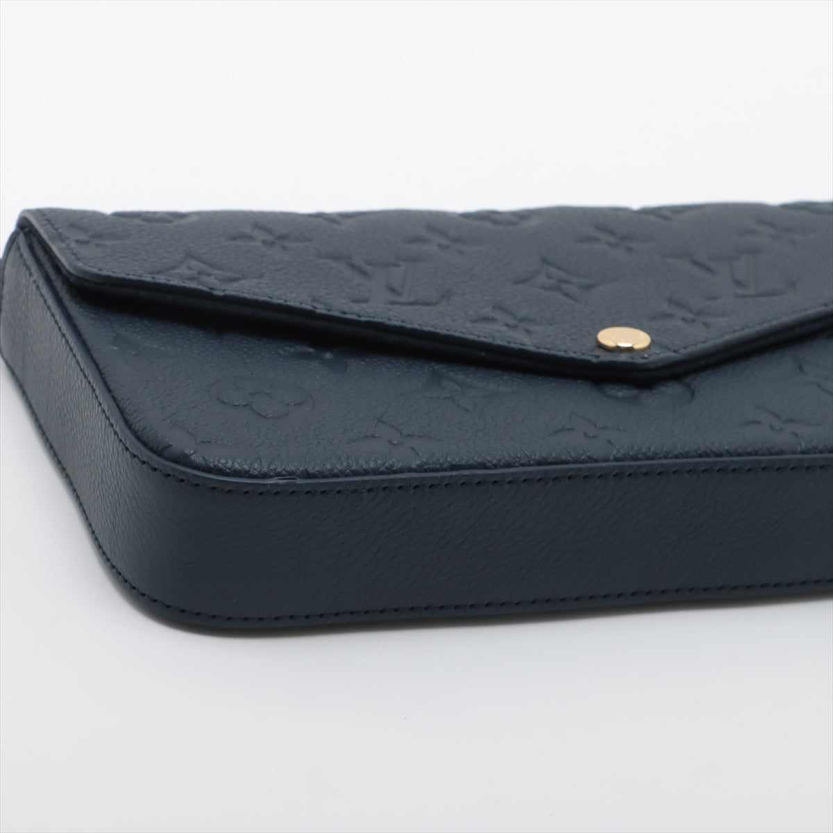 Louis Vuitton Navy Monogram Empreinte Leather Felicie Pochette [Clearance Sale]