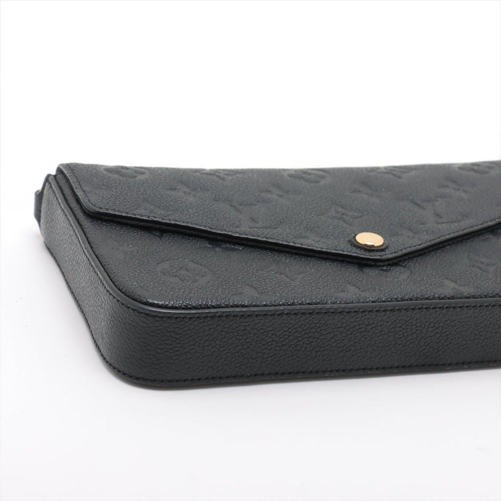 Louis Vuitton Noir Monogram Empreinte Leather Felicie Pochette [Clearance Sale]