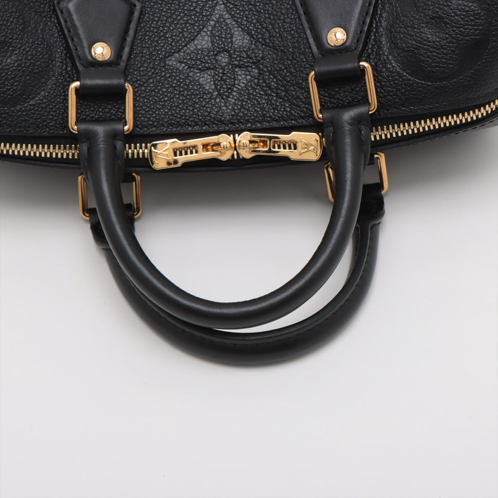 Louis Vuitton Noir Monogram Empreinte Leather Speedy Bandouliere 25 [Clearance Sale]