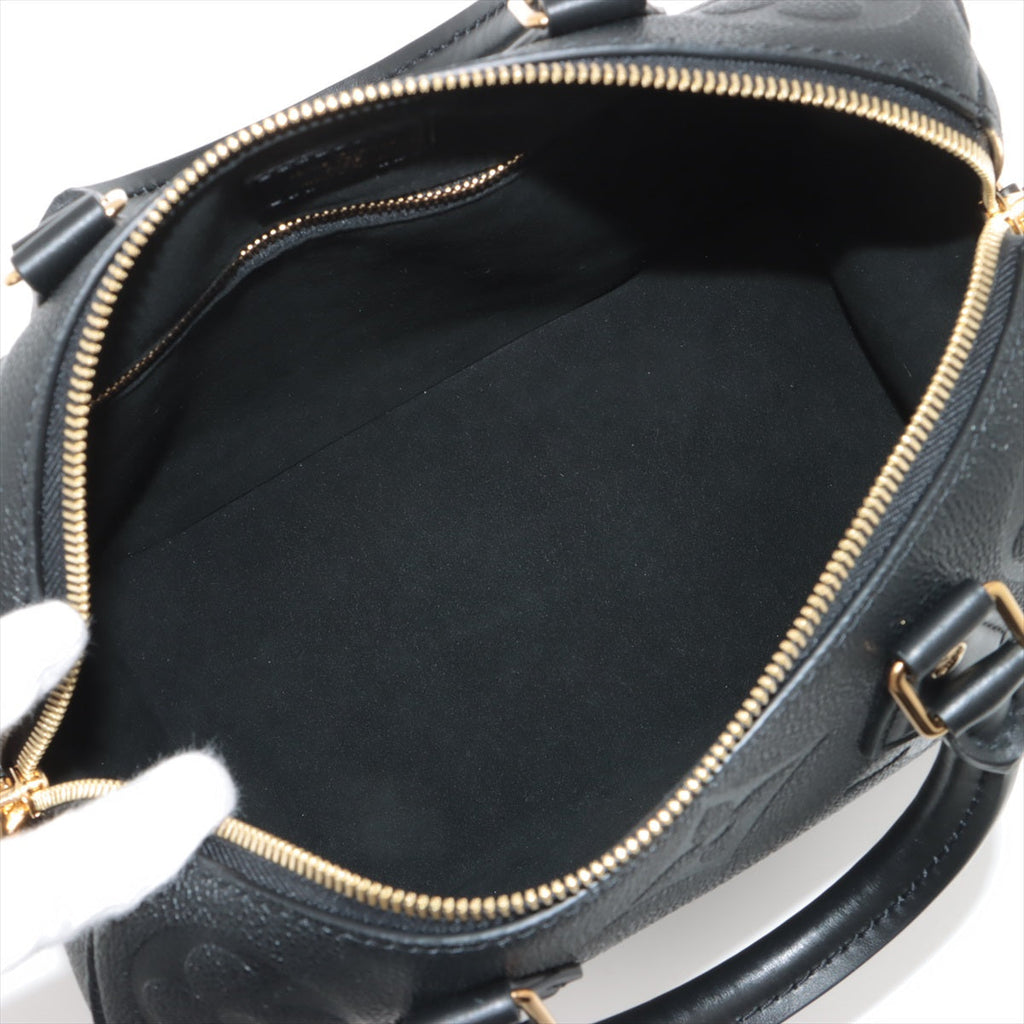 Louis Vuitton Noir Monogram Empreinte Leather Speedy Bandouliere 25 [Clearance Sale]