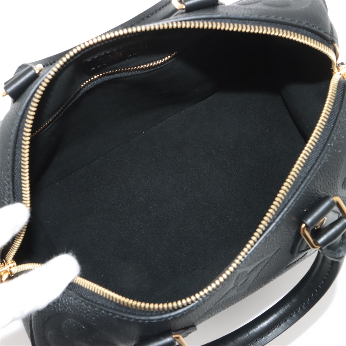 Louis Vuitton Noir Monogram Empreinte Leather Speedy Bandouliere 25 [Clearance Sale]