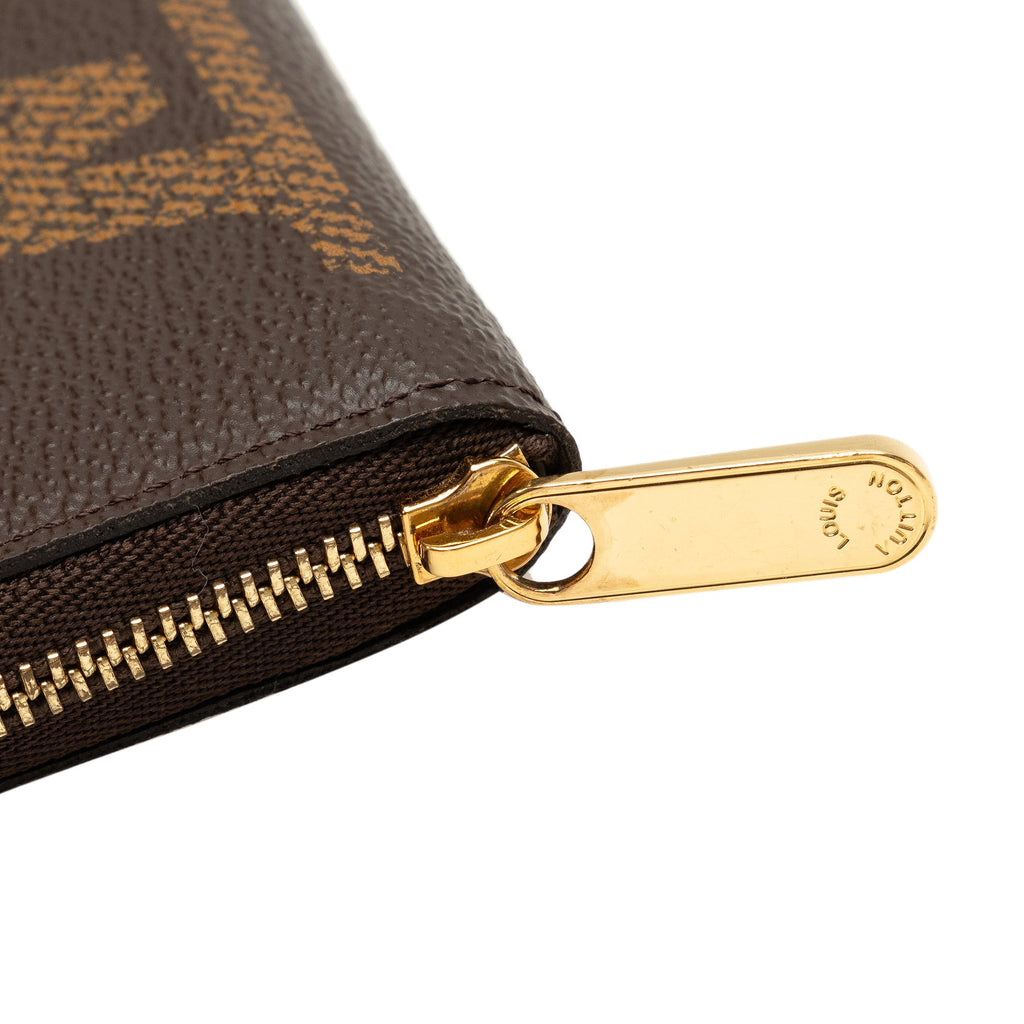 Brown Louis Vuitton Monogram Giant Reverse Zippy Coin Pouch