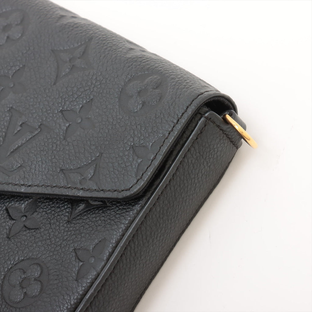 Louis Vuitton Noir Monogram Empreinte Leather Felicie Pochette [Clearance Sale]