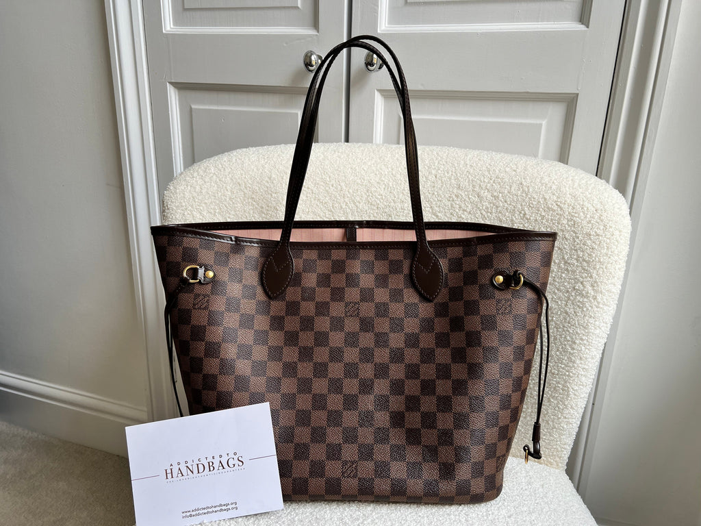 Louis Vuitton Neverfull MM Damier Ebene Rose Ballerine (RRP £1410)