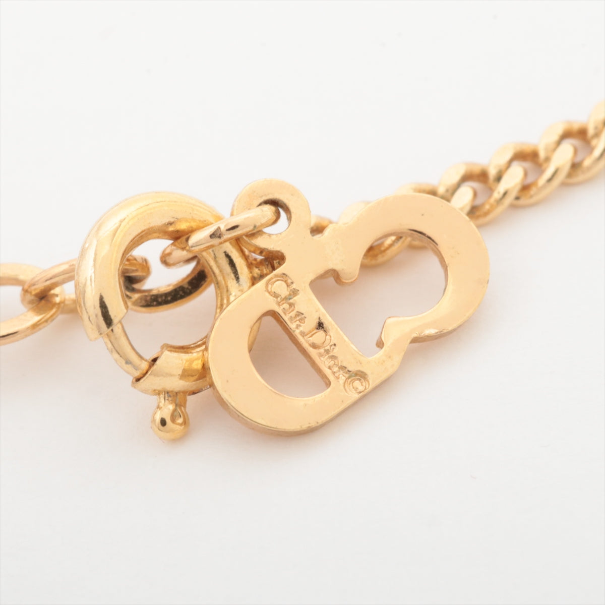 Dior Logo Gold Necklace Costume Jewellery