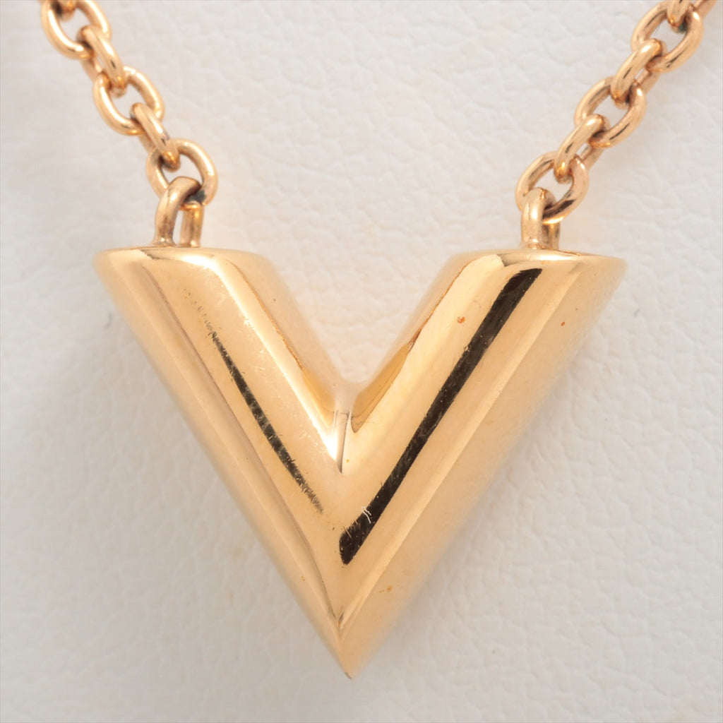Louis Vuitton Essential V Gold Necklace Costume Jewellery