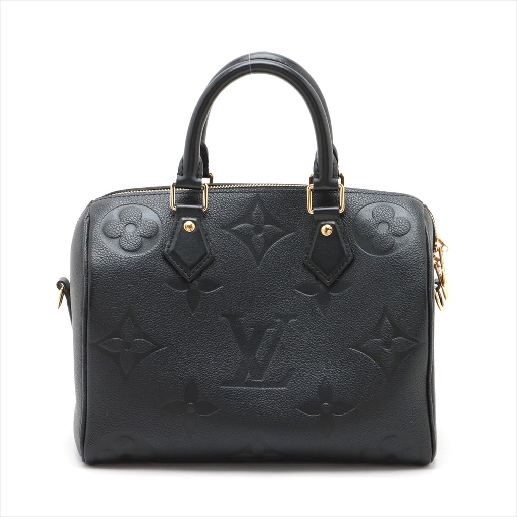 Louis Vuitton Monogram Empreinte Speedy Bandouliere  Black