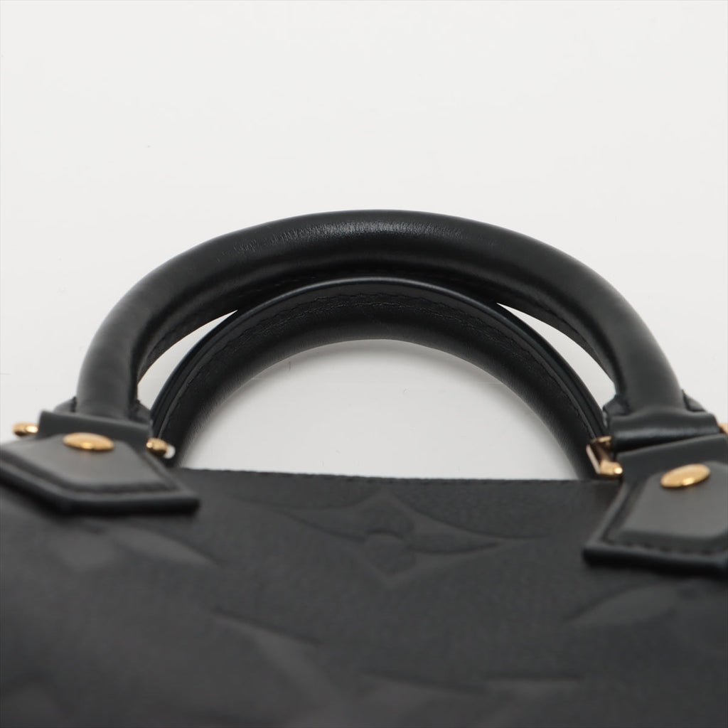 Louis Vuitton Monogram Empreinte Speedy Bandouliere  Black