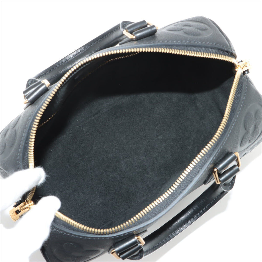 Louis Vuitton Monogram Empreinte Speedy Bandouliere  Black