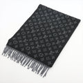Louis Vuitton Cashmere Wool Black/Grey Echarpe Monogram Scarf