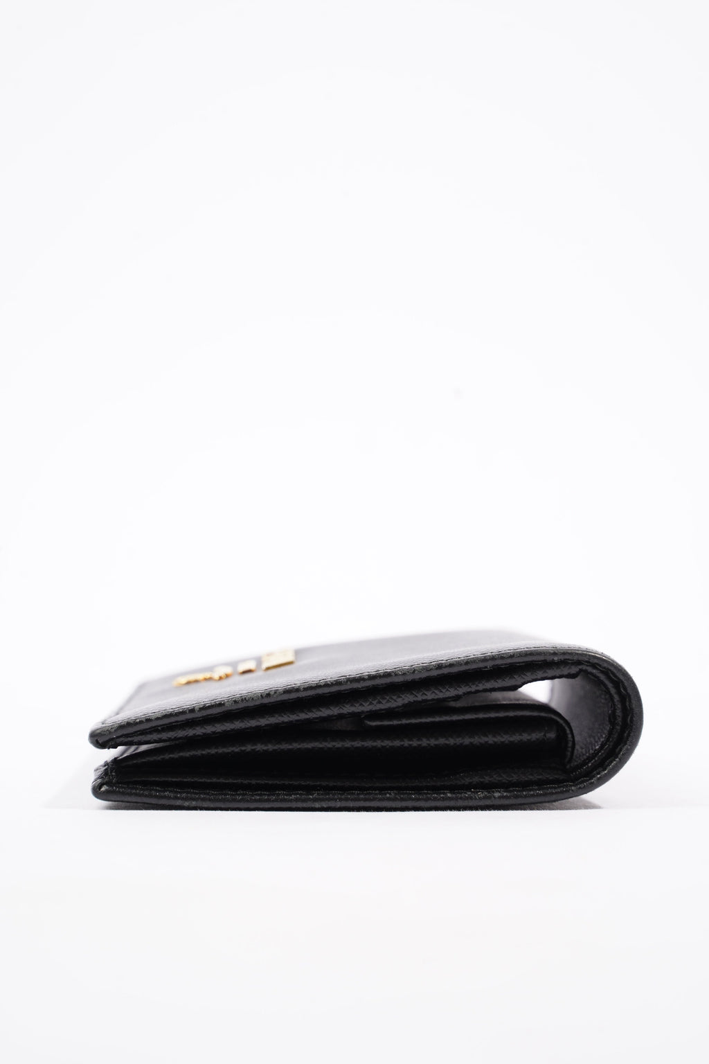 Prada Compact Wallet Black Saffiano Leather
