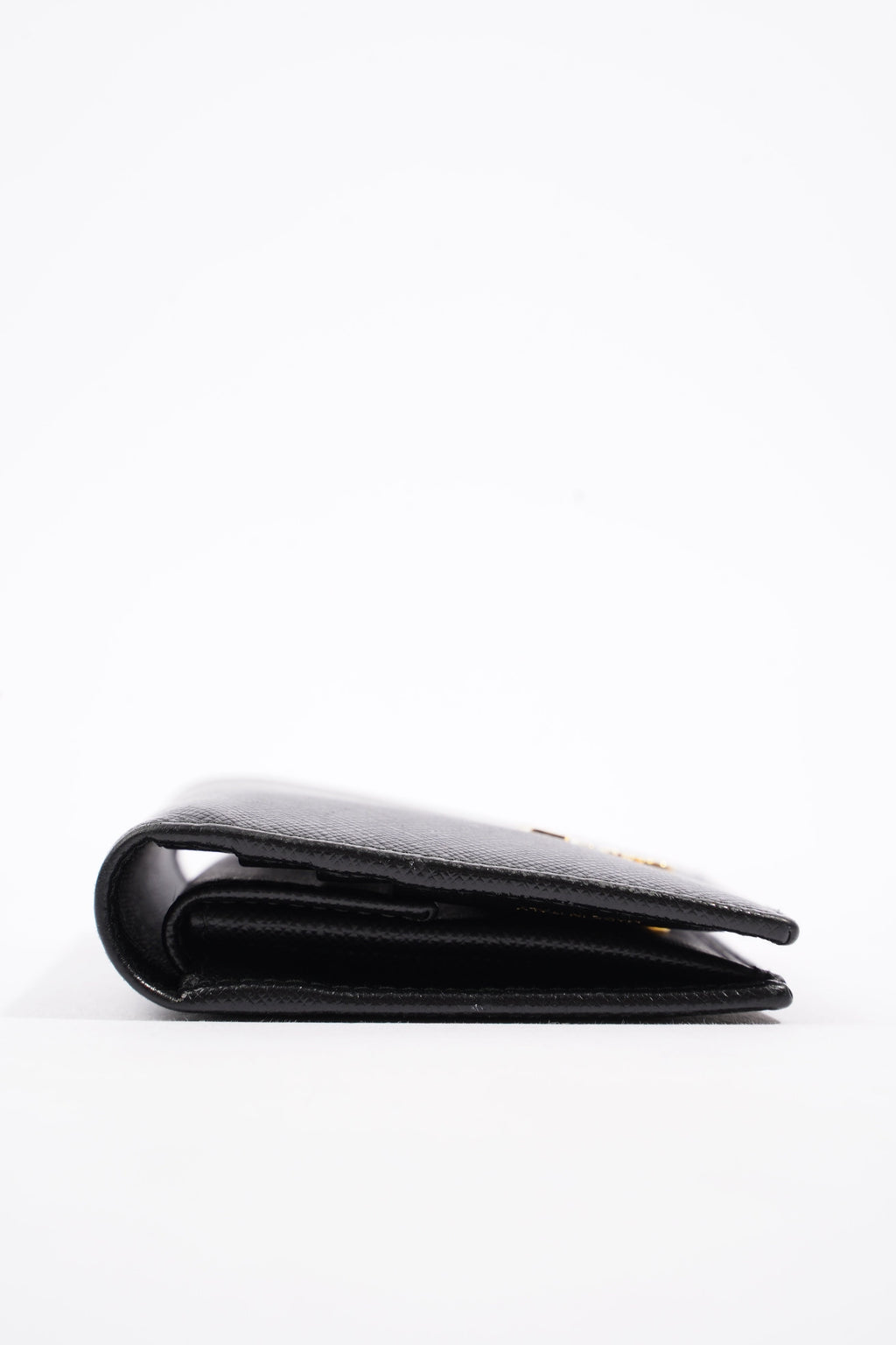 Prada Compact Wallet Black Saffiano Leather
