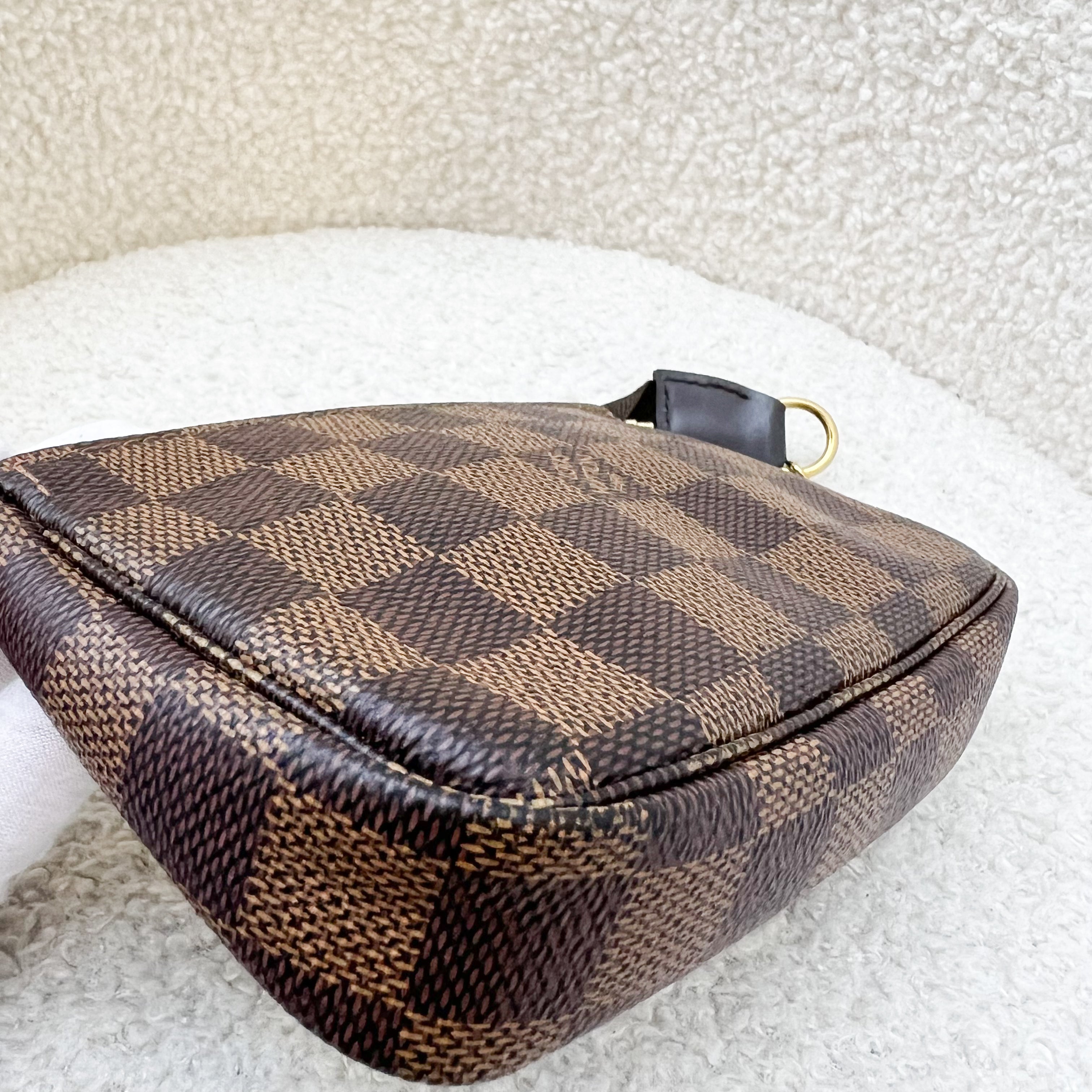 LV Mini Pochette Accessoires in Damier Ebene Canvas GHW