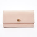 Gucci Marmont Long Wallet Pink Leather