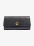 Gucci GG Marmont Continental Wallet Black Calfskin Leather