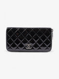Chanel Brilliant Zip Around Wallet Black Patent Leather