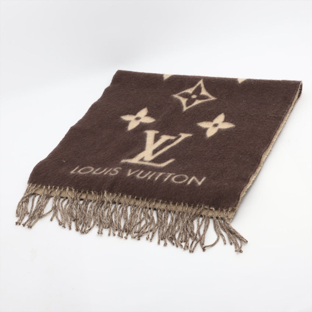 Louis Vuitton Cashmere Reykjavik Reversible Marron Fonce Scarf