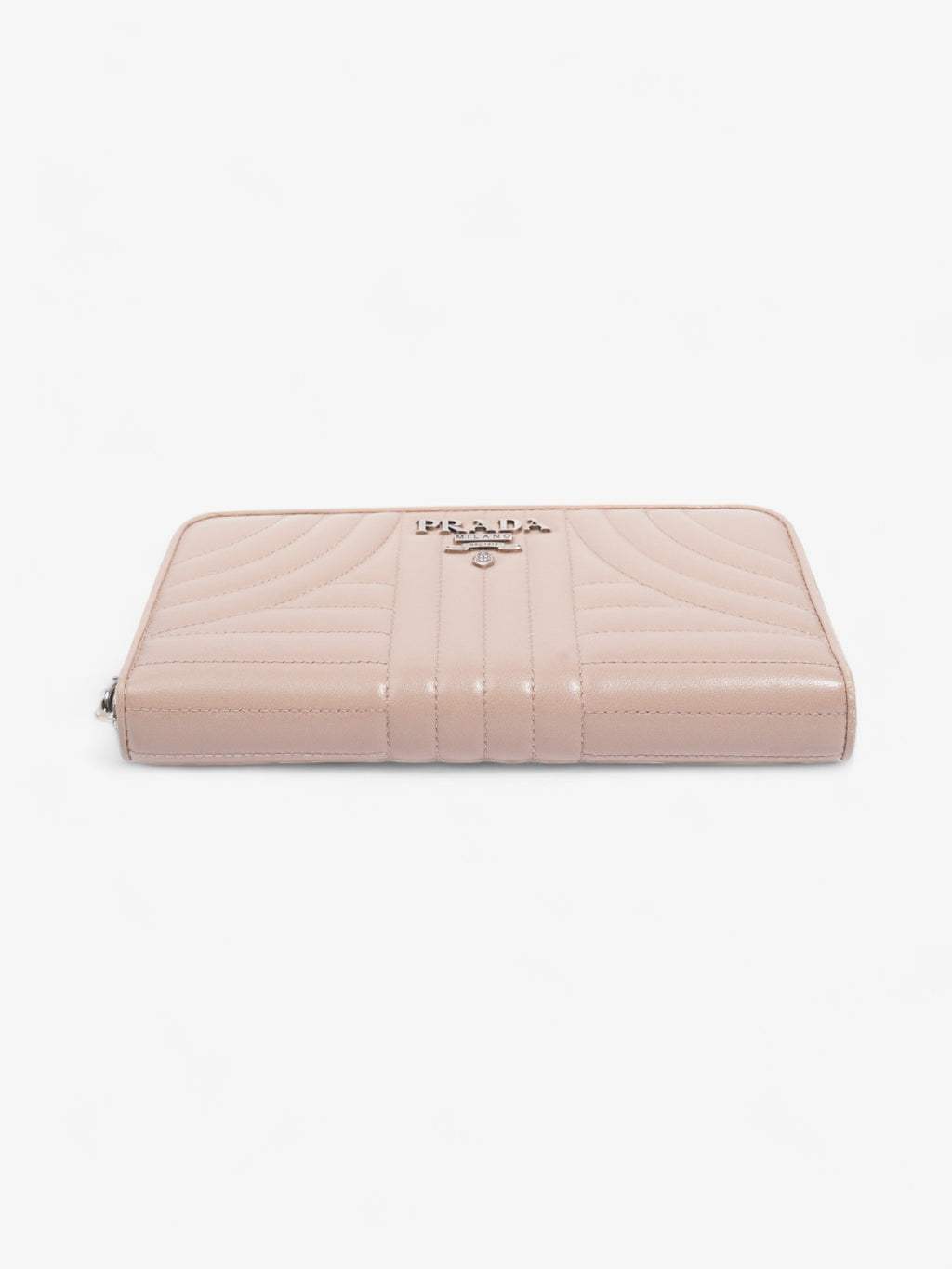 Prada Nappa Leather Zip Round Wallet Nude Nappa Leather