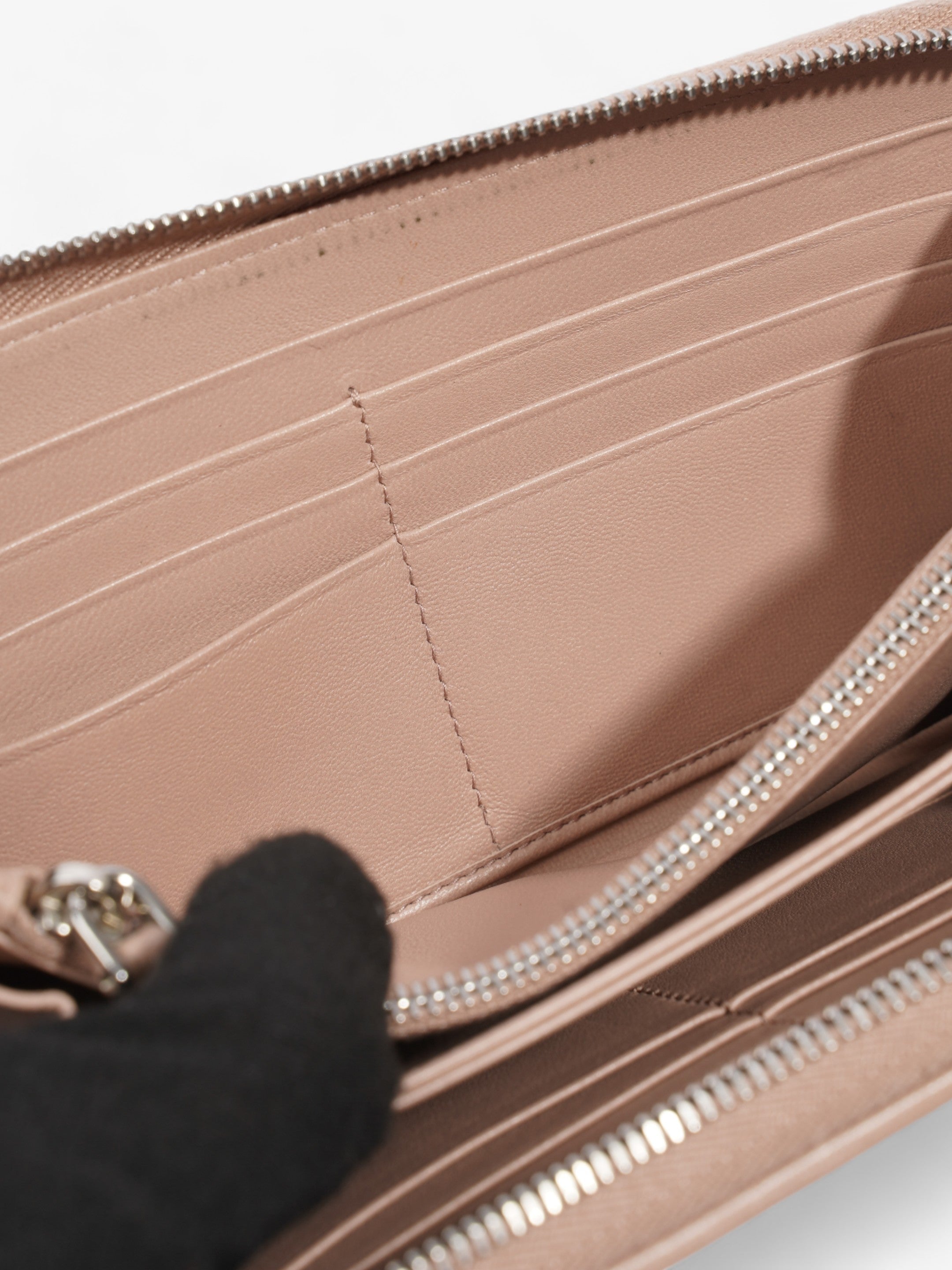 Prada Nappa Leather Zip Round Wallet Nude Nappa Leather