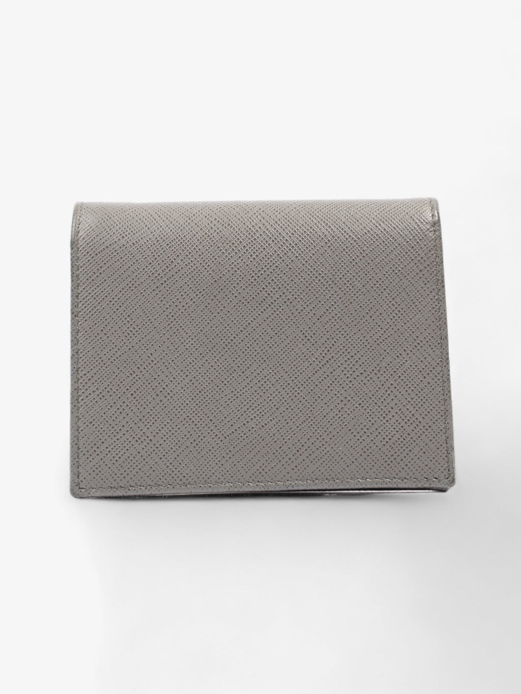 Prada Wallet Grey Saffiano Leather
