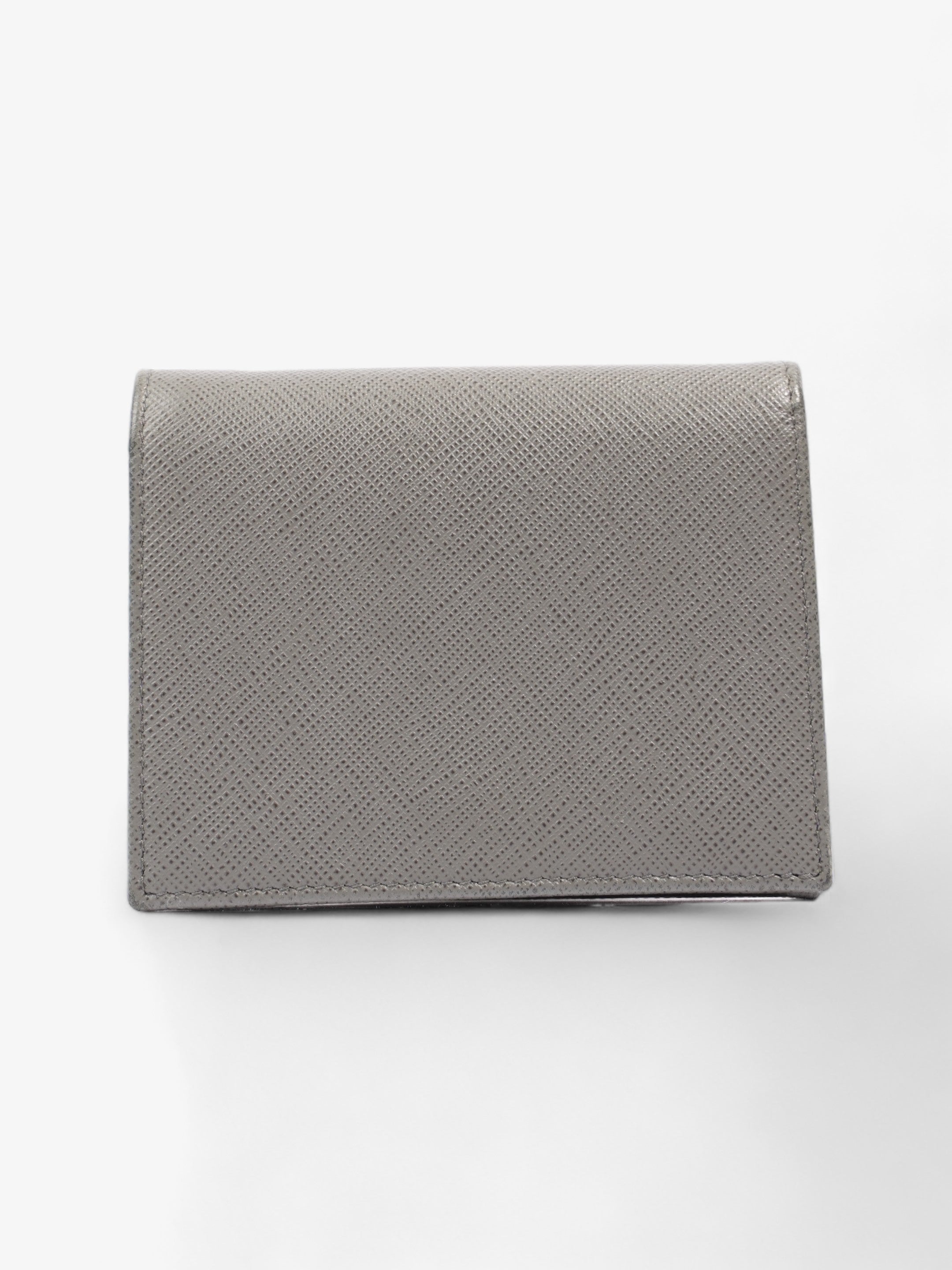 Prada Wallet Grey Saffiano Leather