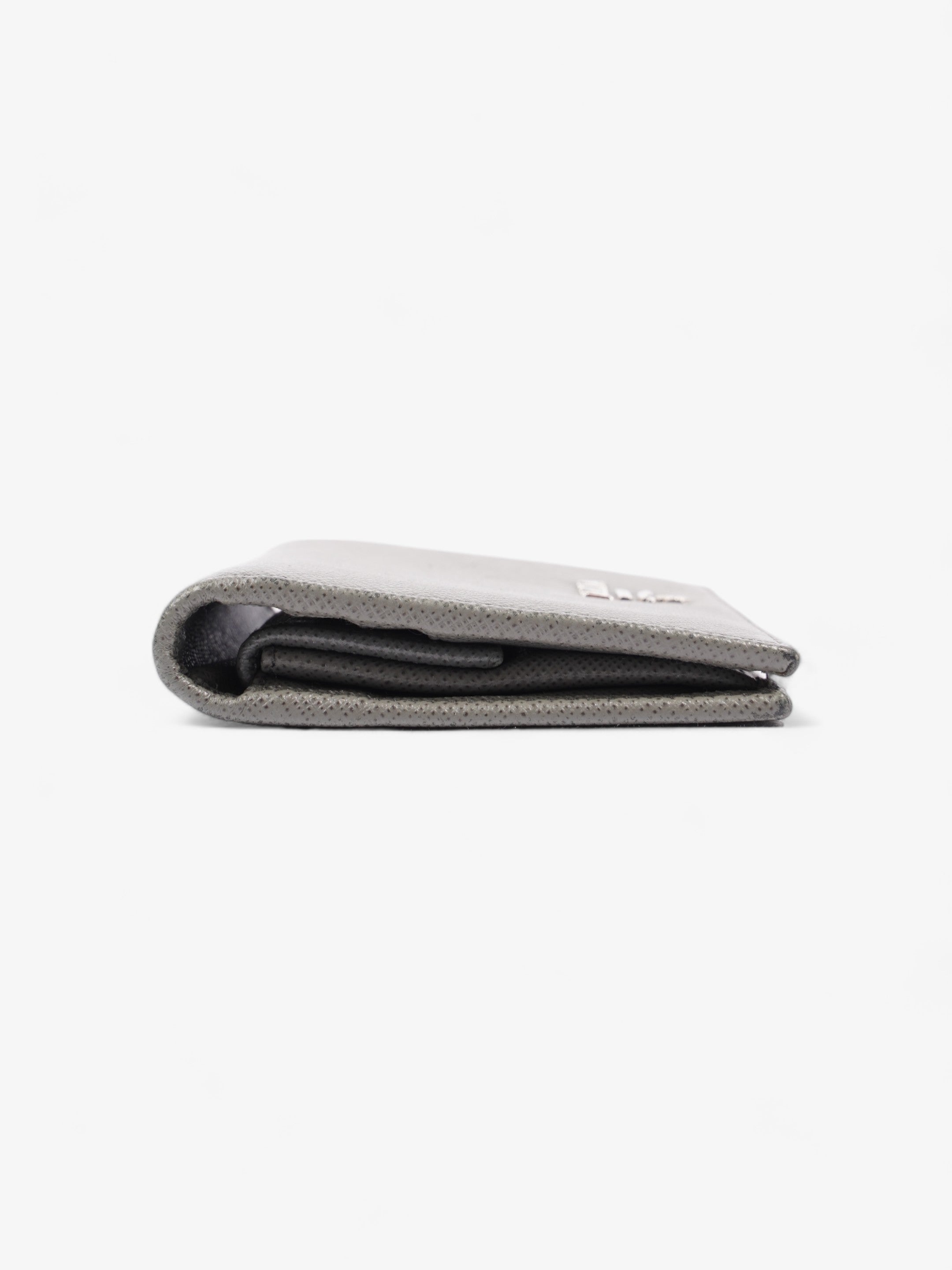 Prada Wallet Grey Saffiano Leather