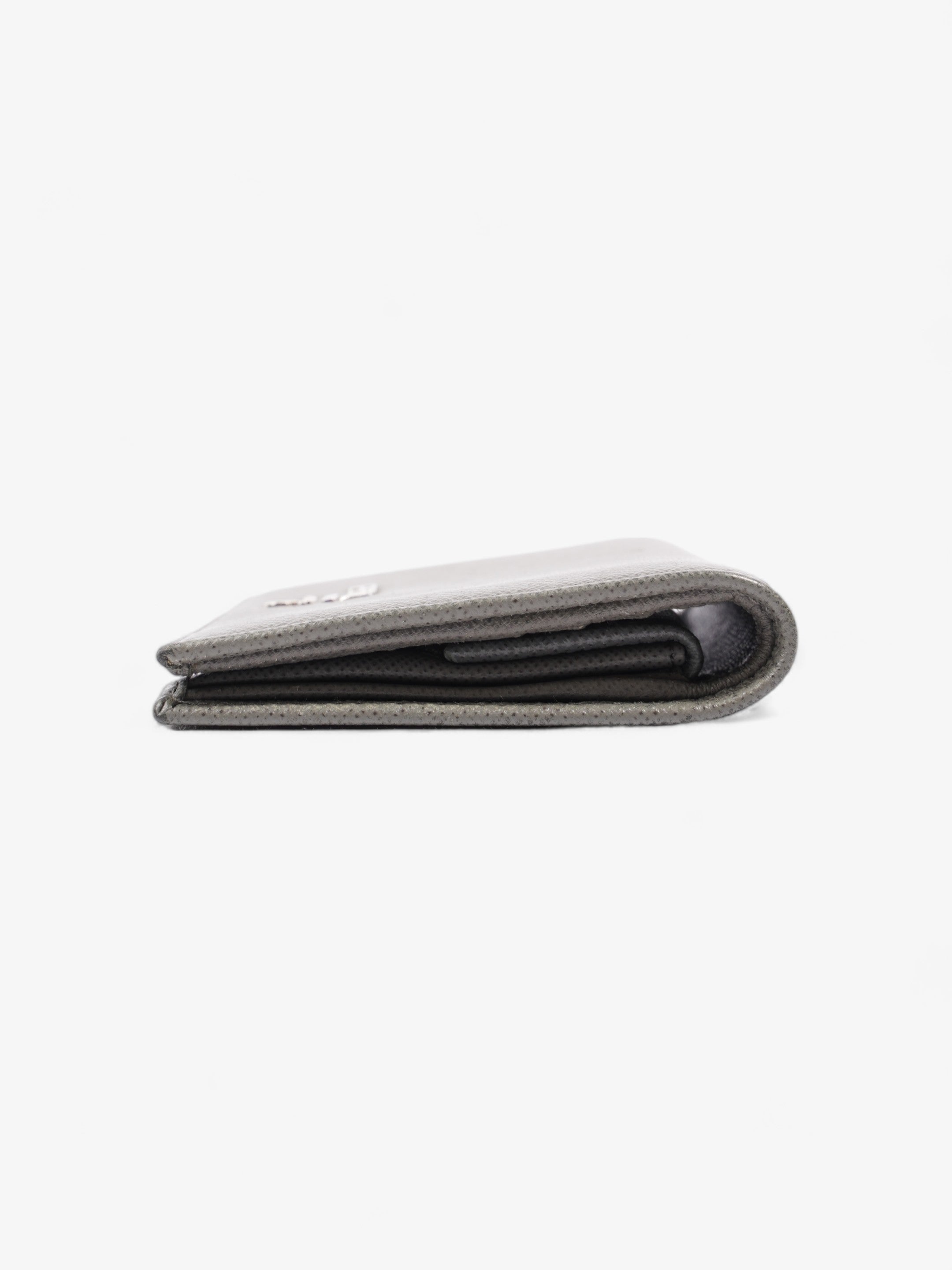 Prada Wallet Grey Saffiano Leather