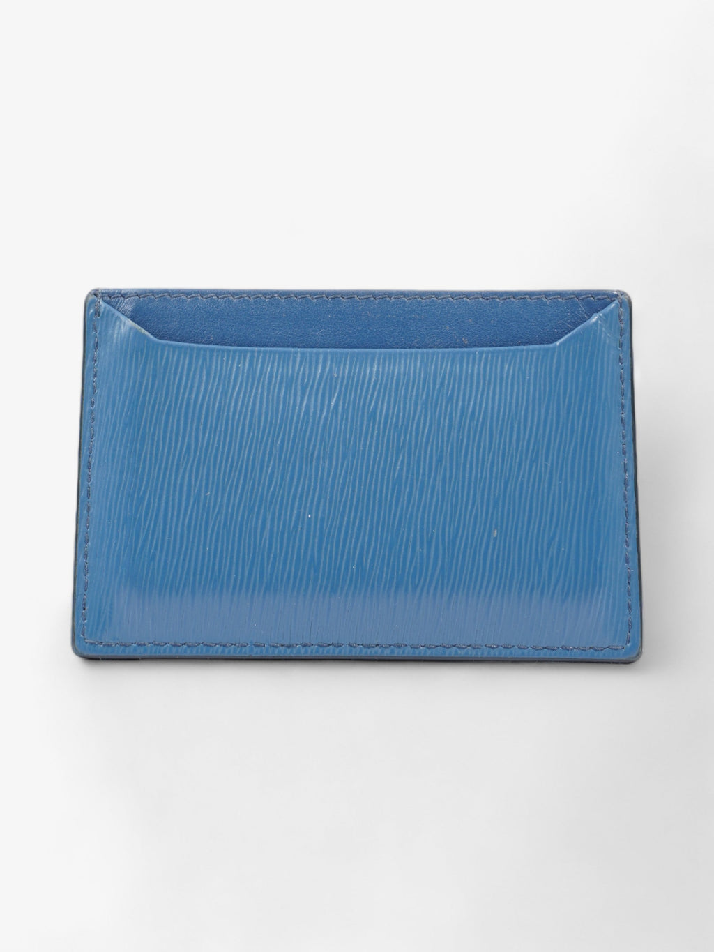 Prada Card Case Blue Epi Leather
