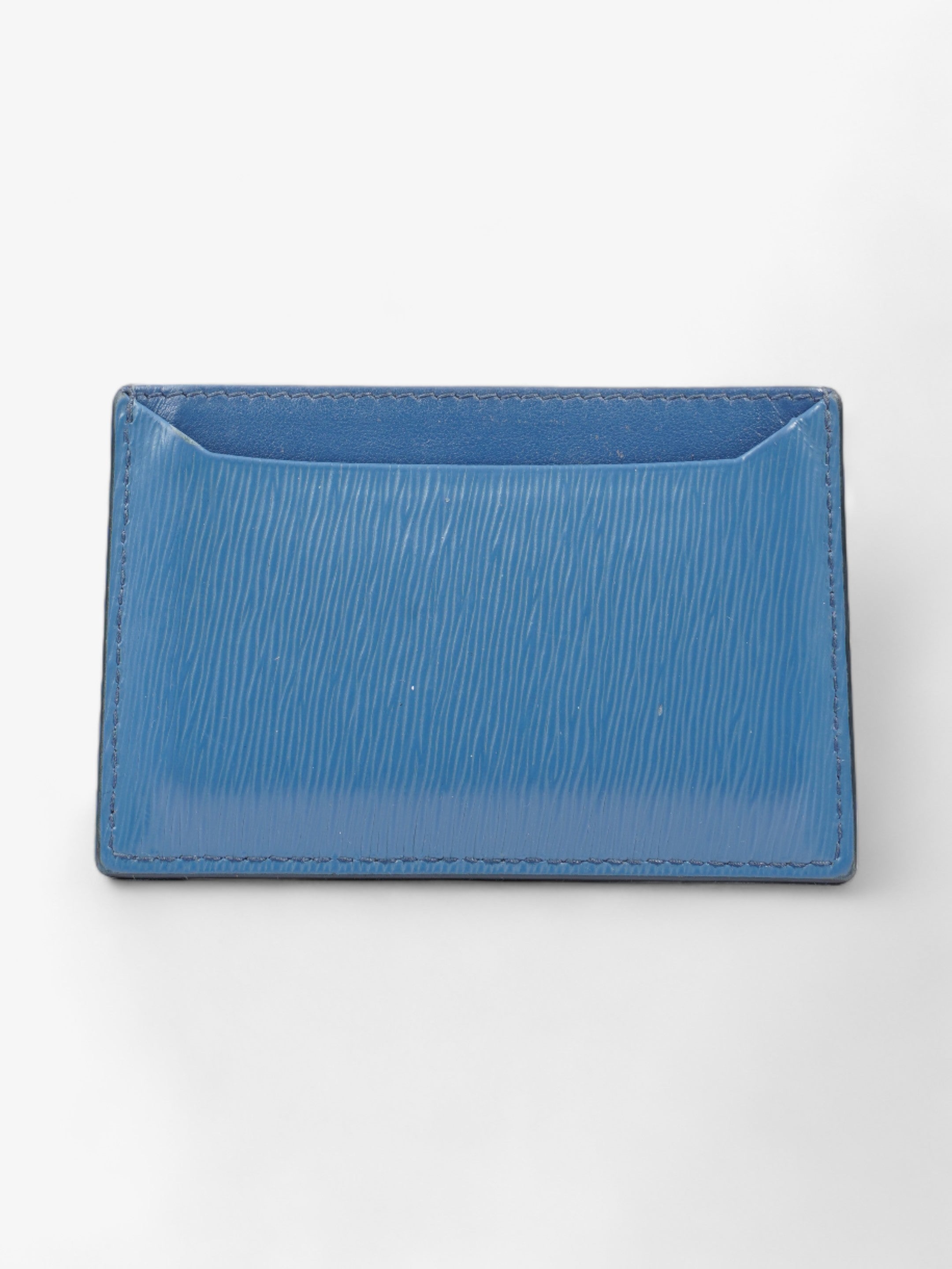 Prada Card Case Blue Epi Leather
