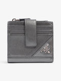 Prada Compact Wallet Grey Saffiano Leather