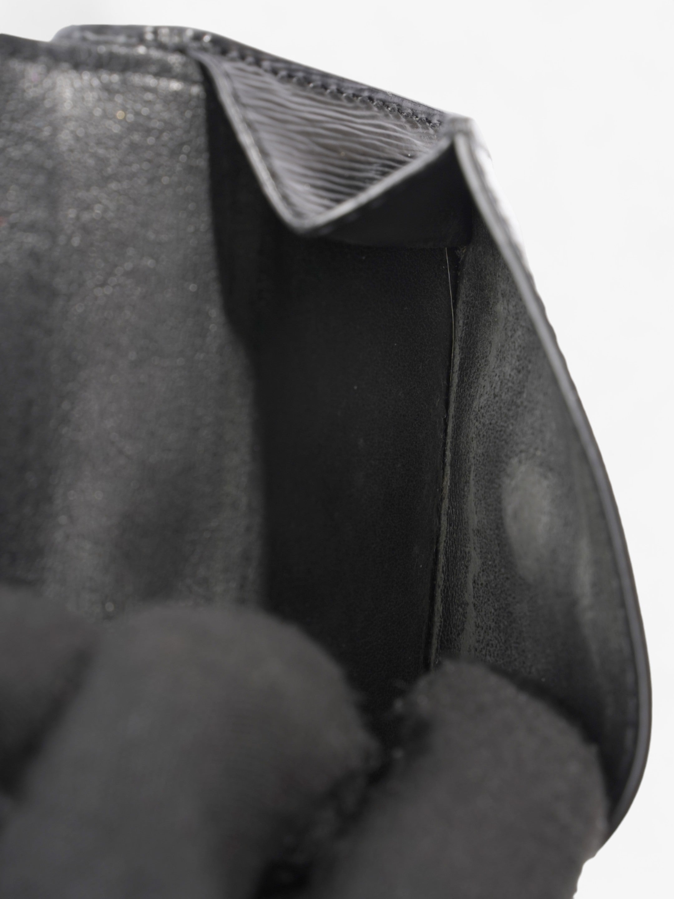 Prada Compact Wallet Black Epi Leather