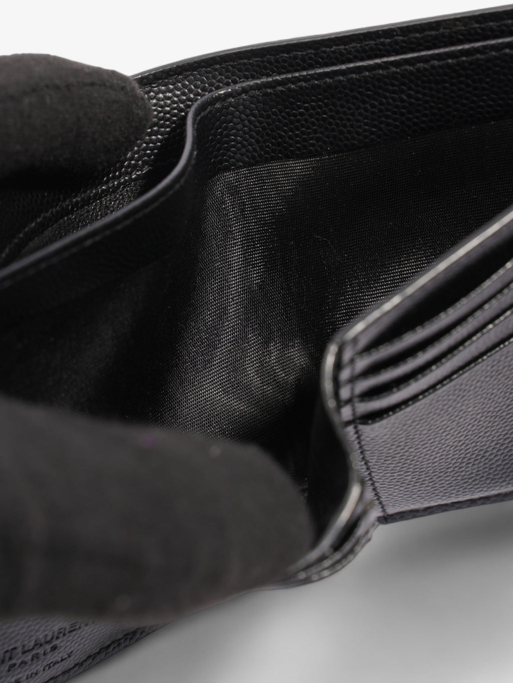 Saint Laurent Bi Fold Wallet Black Leather