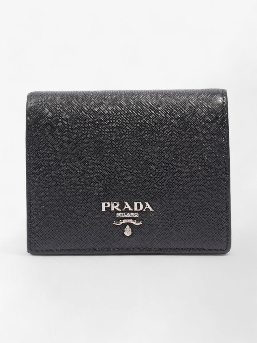 Prada Small Wallet Black Saffiano Leather