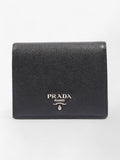 Prada Small Wallet Black Saffiano Leather