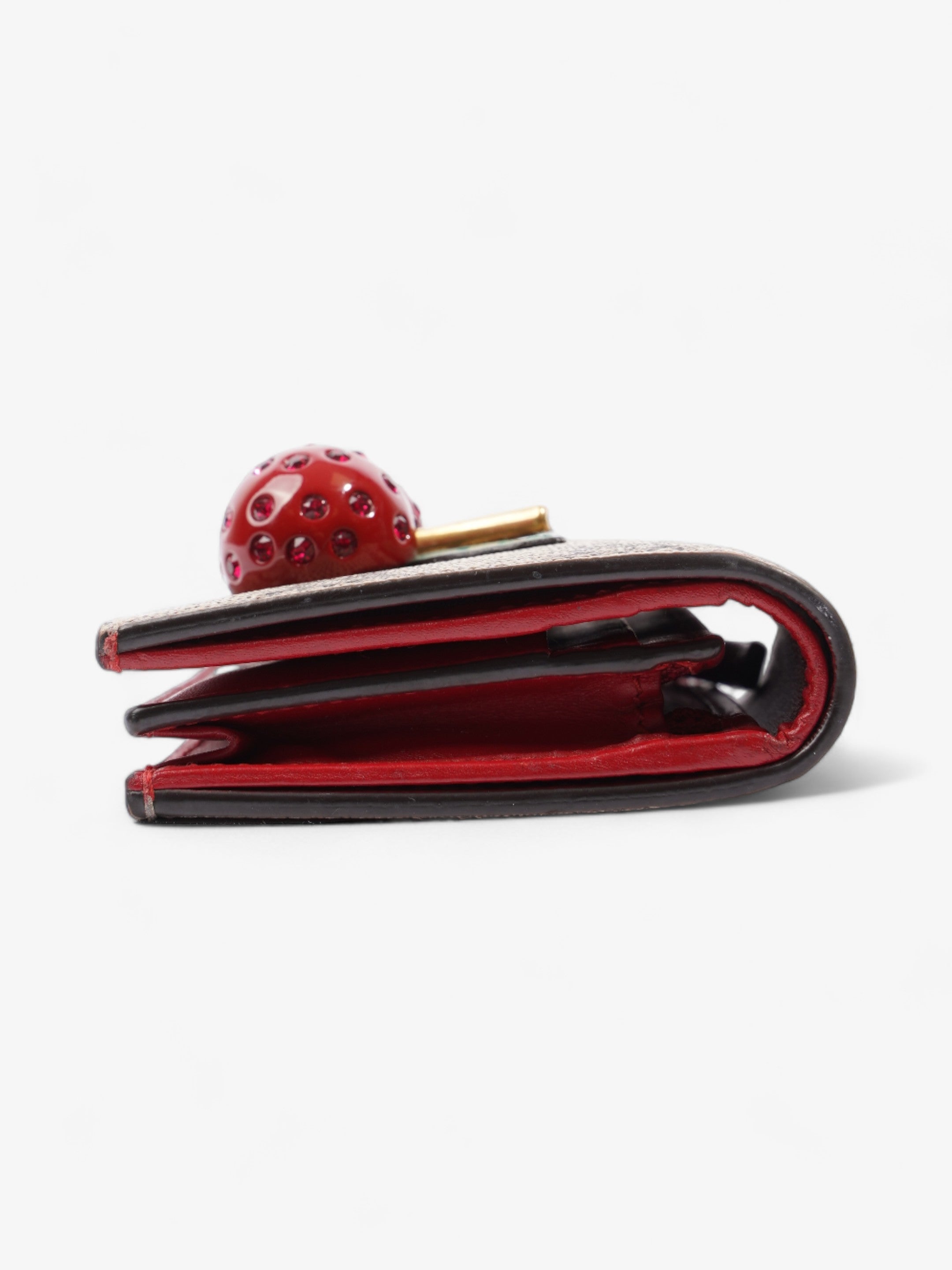 Gucci Cherry Compact Wallet Supreme Coated Canvas