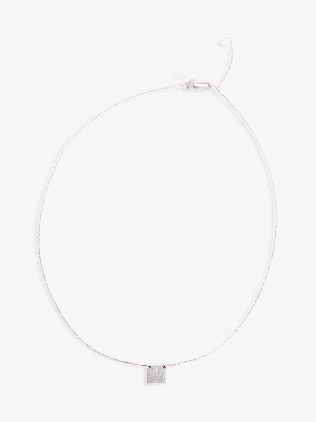 Gucci Logo Plate Necklace Silver Silver Sterling