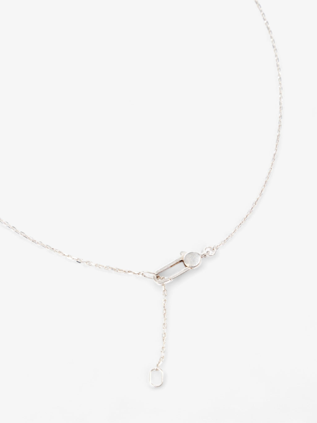 Gucci Logo Plate Necklace Silver Silver Sterling