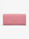 Prada Long Wallet Pink Leather
