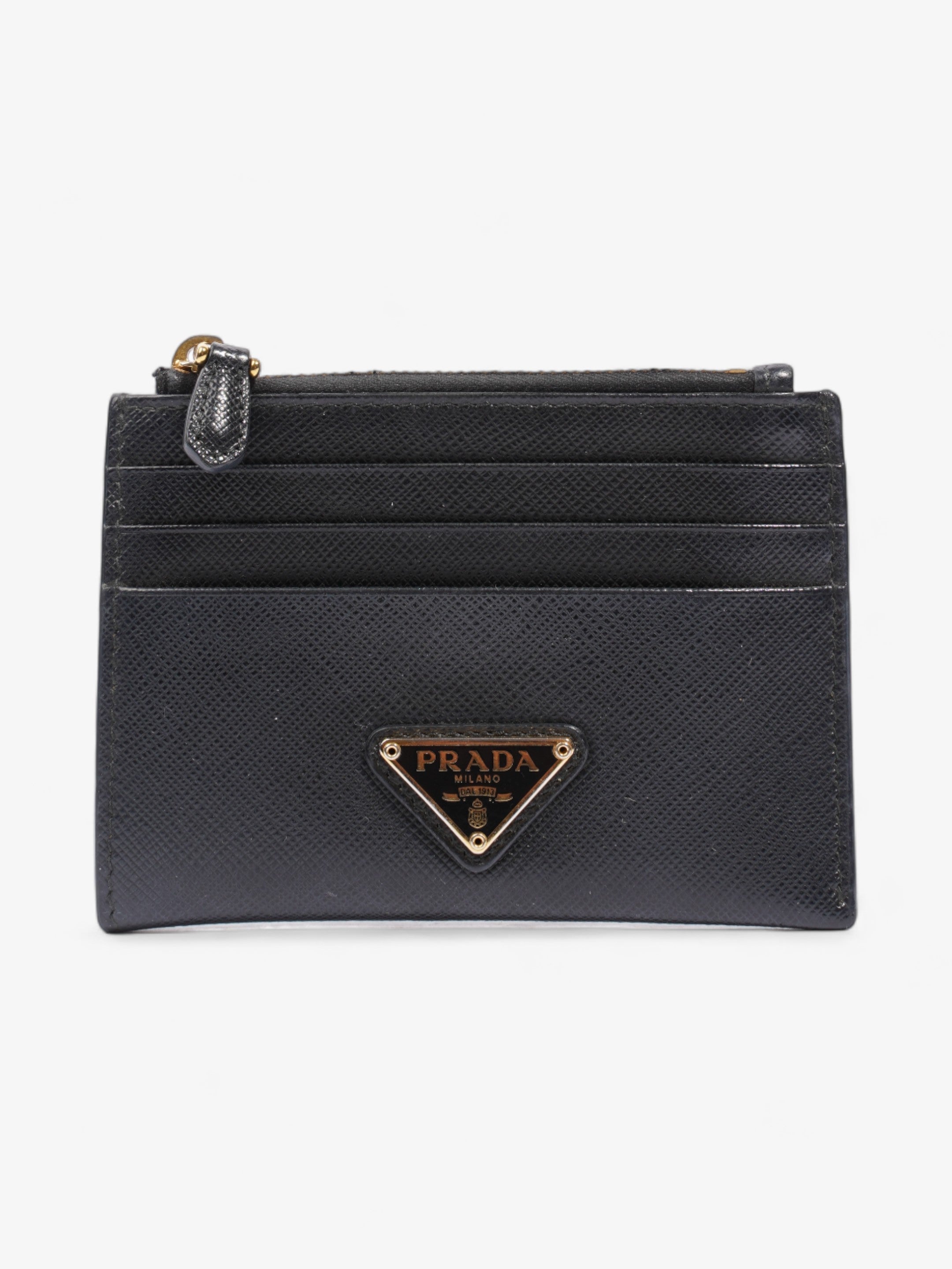 Prada Triangle Wallet Black Saffiano Leather