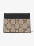 Gucci Bee Card Holder GG Supreme / Black / Gold Coated Canvas