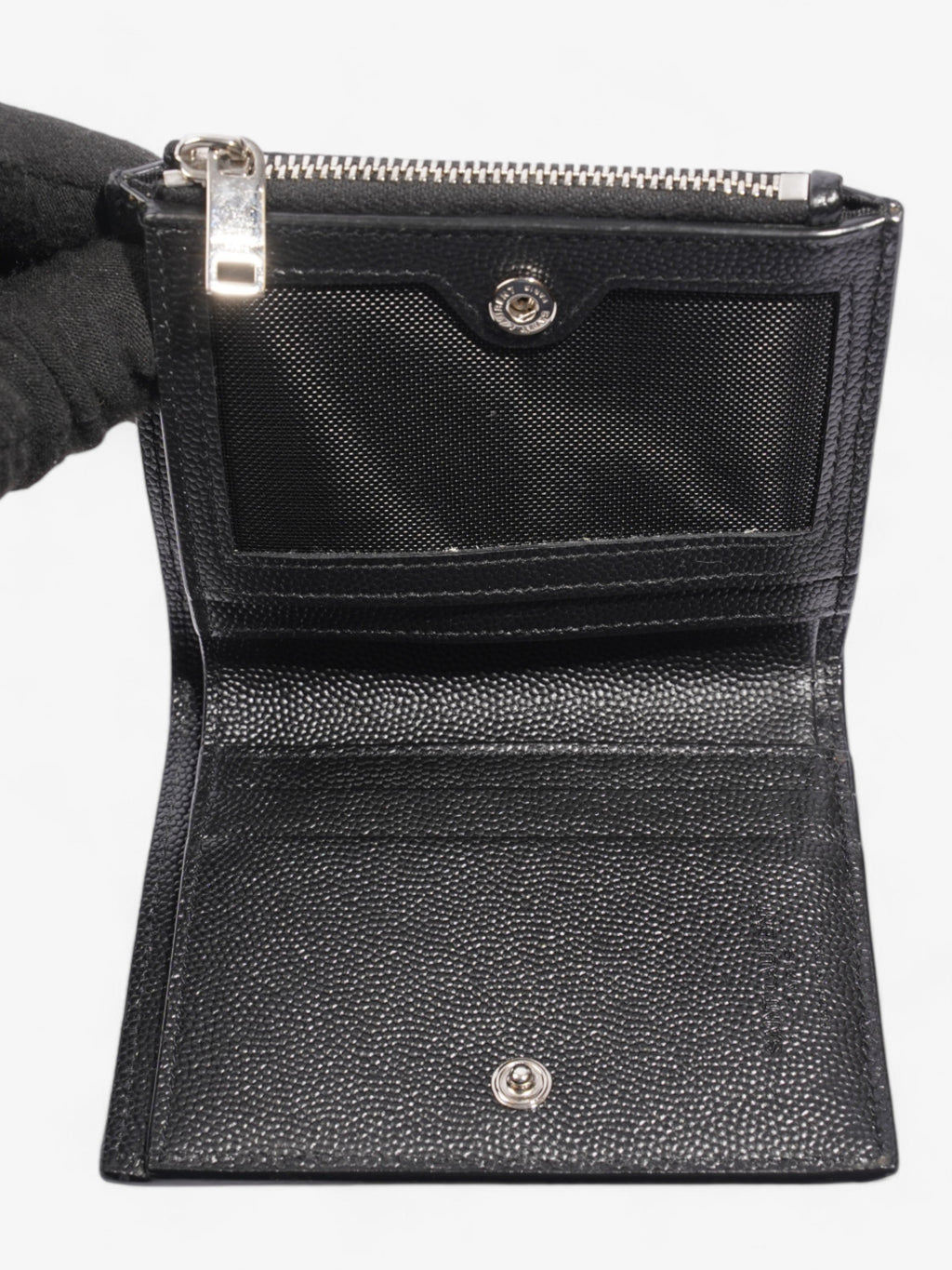 Saint Laurent Compact Wallet Black Leather