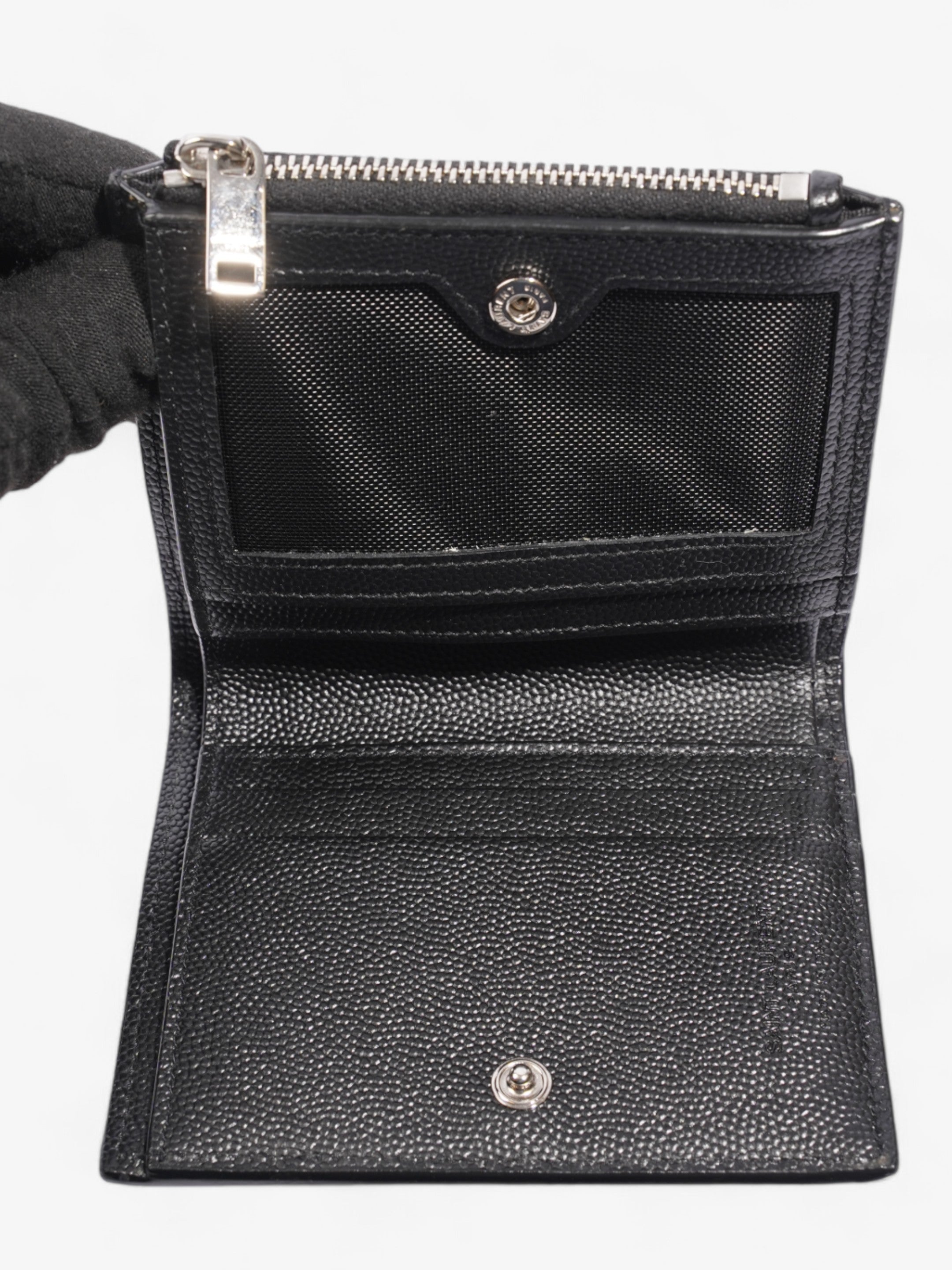 Saint Laurent Compact Wallet Black Leather